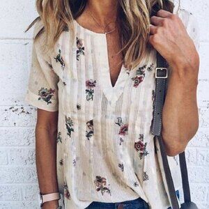 Anthropologie Maeve Floral Top Size 10